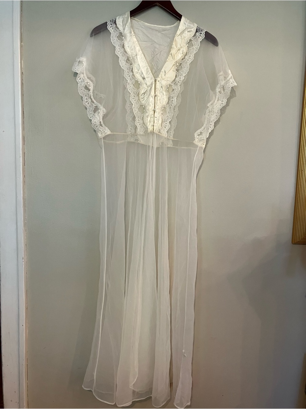 Vintage Val Mode Romantic Sheer Robe